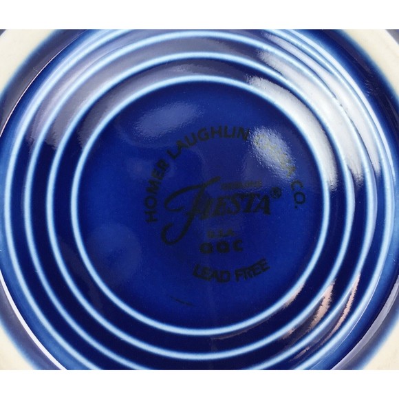 Fiestaware Cobalt Blue Saucer 5-7/8" Plate Fiesta Ware Homer Laughlin China 2000 - Picture 3 of 3